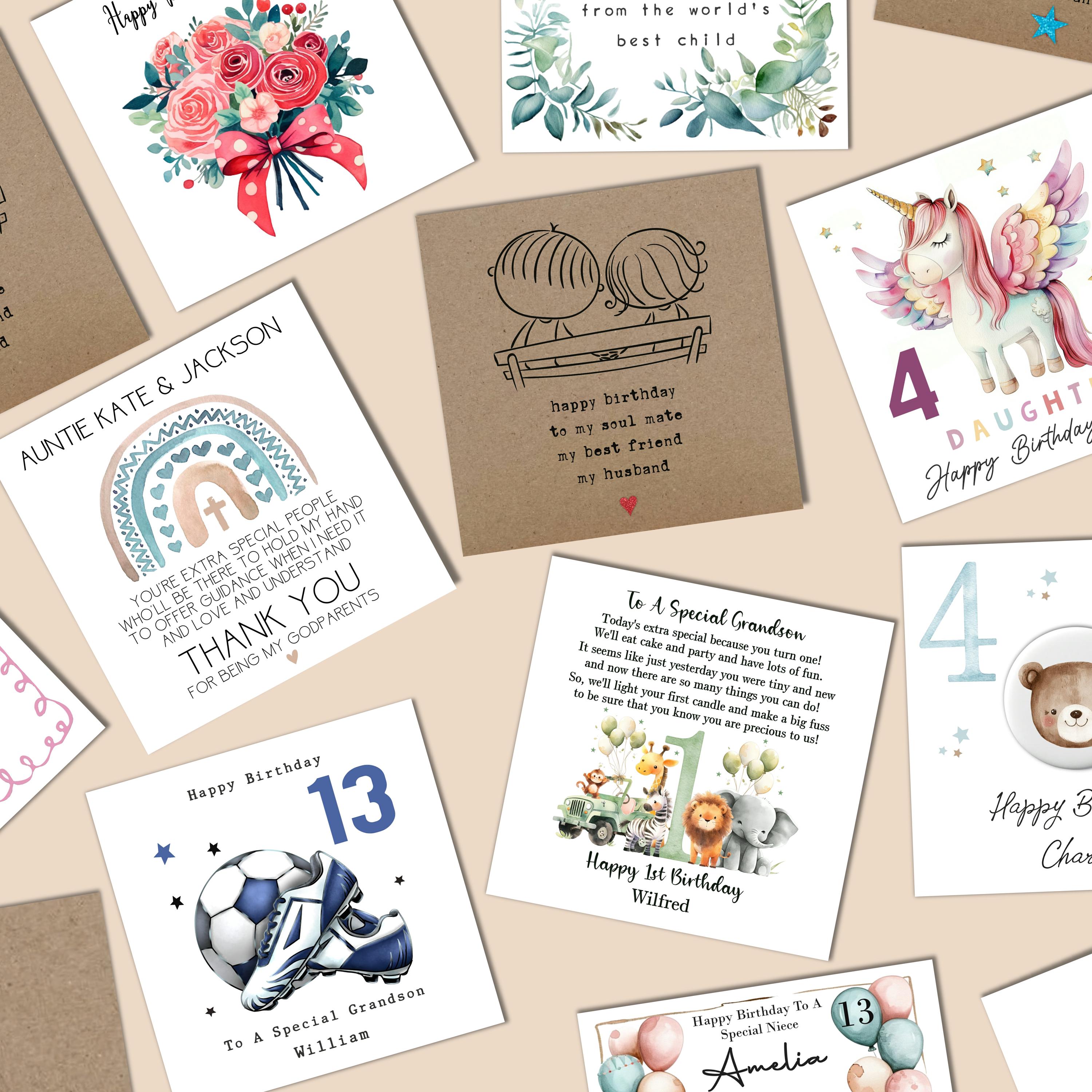 Birthday Card for Her, Birthday Card Girl, Personalised Birthday Card
