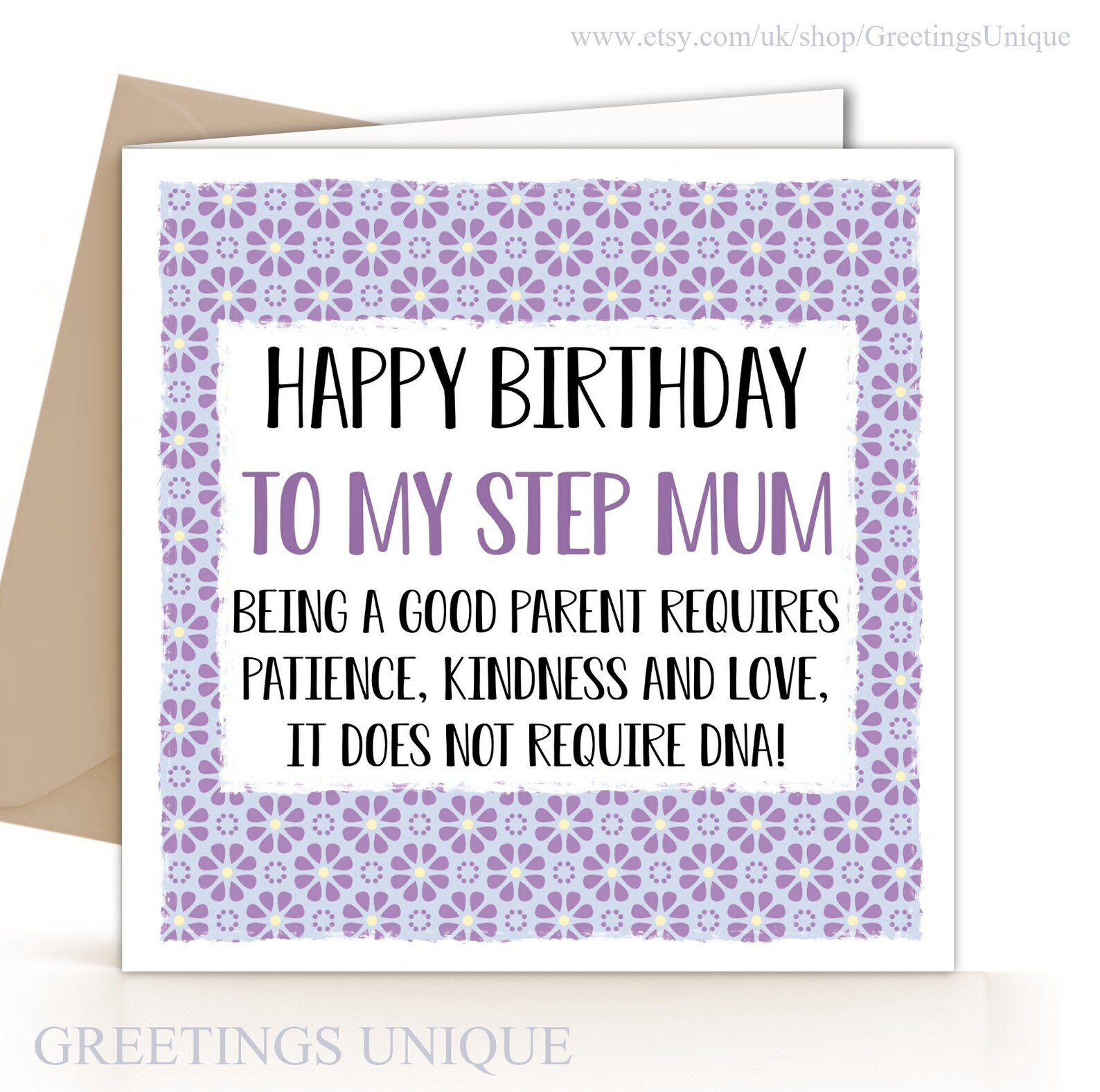 Step Mother Step Mum Step Mam Birthday Card Fun Banter Etsy
