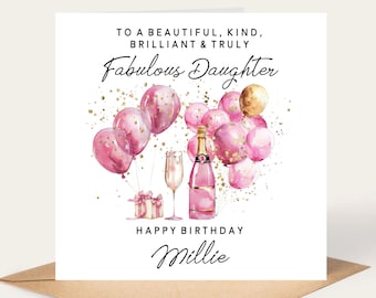 Daughter Birthday Card, Fabulous Daughter Birthday Card, Personalised Birthday Gift For Daughter, Daughter Birthday, Daughter Card,
