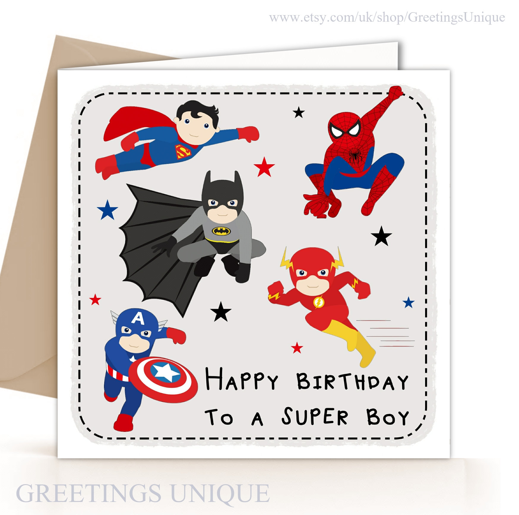 birthday-card-superhero-boy-super-hero-boy-birthday-card-etsy