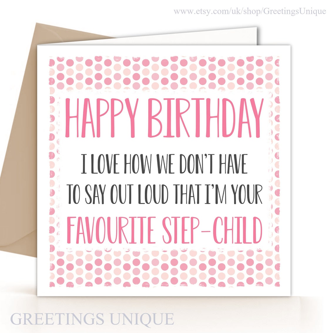 Step Mother Step Mum Step Mam Birthday Card Fun Banter Etsy