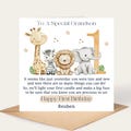 GRANDSON 1st Birthday Card, Personalised Grandson 1st Birthday Card For Grandson, First Birthday Grandson Card, Special Grandson 1st Card,