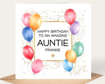 Auntie Birthday Card, Card For Auntie, Personalised Birthday Card Auntie, Aunt Birthday Card, Auntie Birthday Card, Auntie Birthday,
