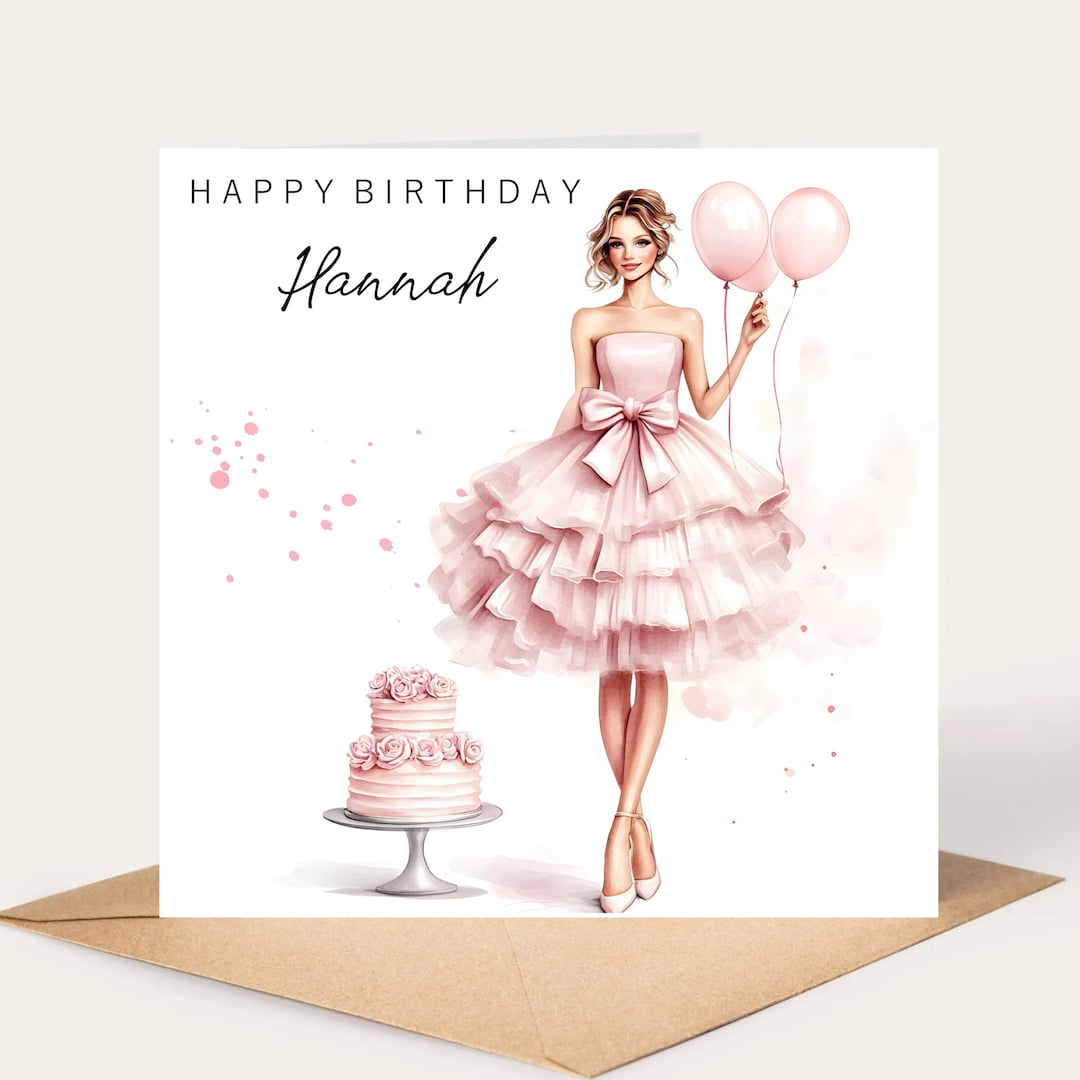 Birthday Card for Her, Birthday Card Girl, Personalised Birthday Card