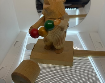 Delightful hand carved articulated wooden toy