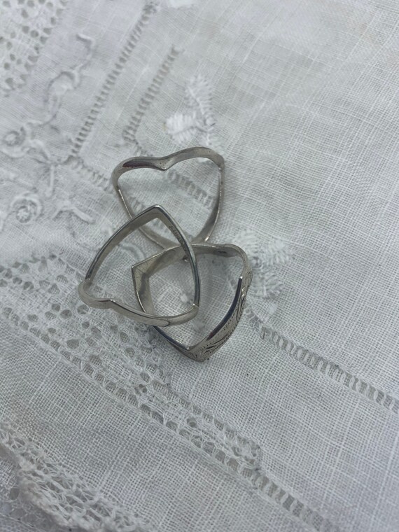 Sterling silver set of three stackable rings -wea… - image 2