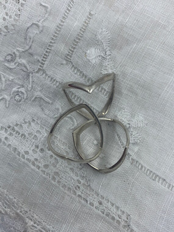Sterling silver set of three stackable rings -wea… - image 3