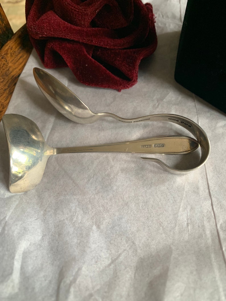 Solid Sterling Silver baby spoon and pusher ideal birth Etsy
