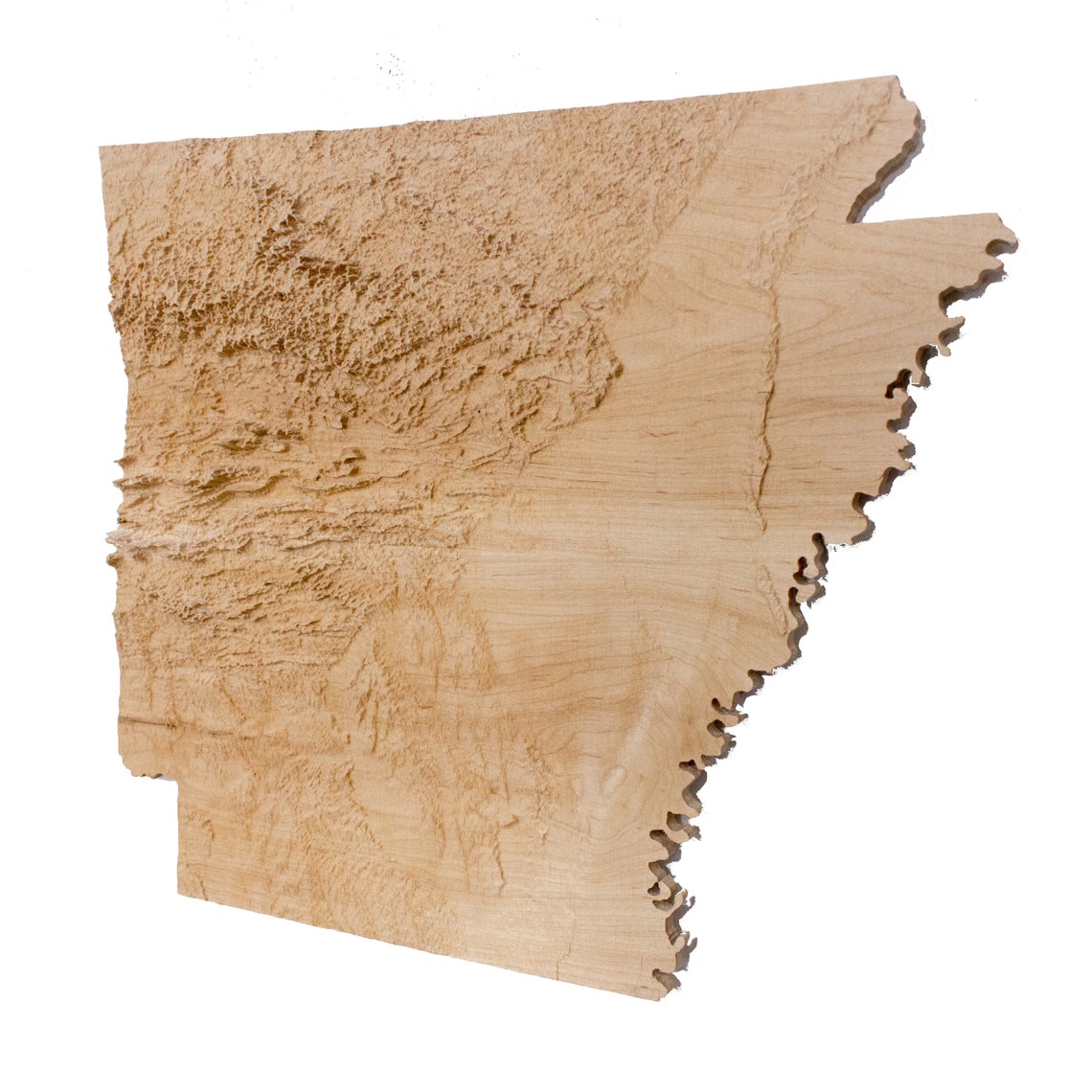 Wooden topographic map of Arkansas 3d map wood geographic | Etsy