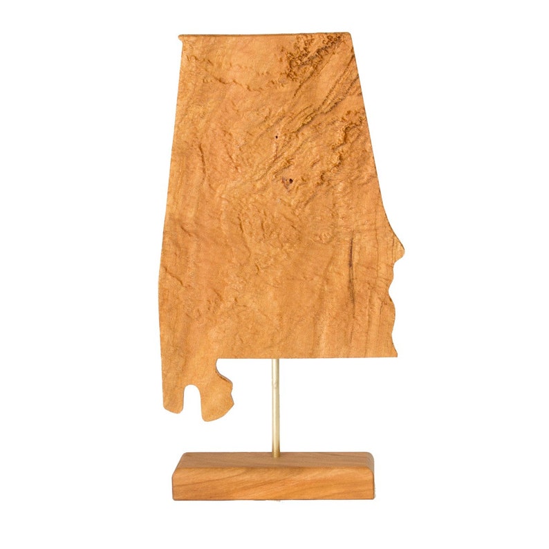 Wooden Topographic Map of Alabama 3d Map Wood Geographic Etsy