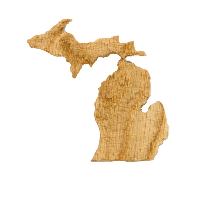Wooden Topographic Map of Michigan 3d Map Wood Geographic Etsy