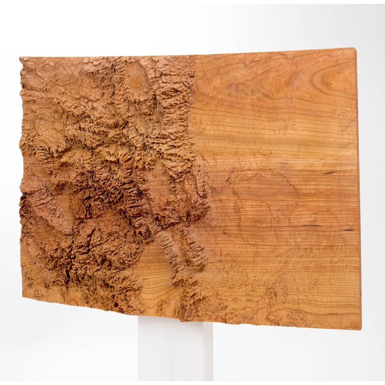 Wooden Topographic Map of Colorado 3d Map Wood Geographic Etsy