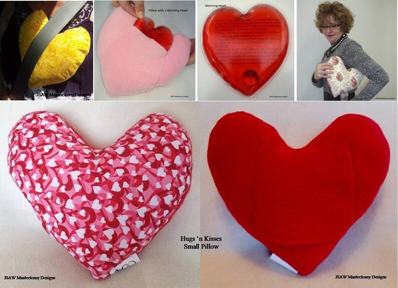 Mastectomy Pillow With A Pocket Hugs n A mastectomy pillow in the shape of a