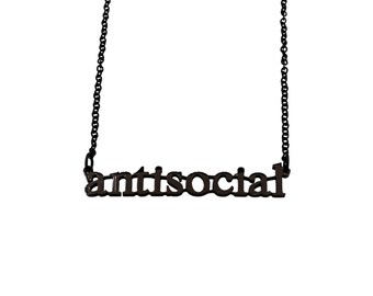 Antisocial Cutout Necklace