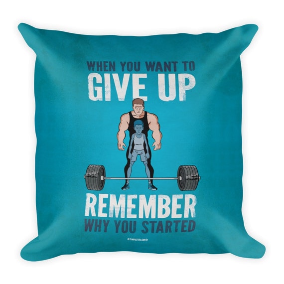 Gym Pillow Weightlifting Gifts Gym Decorations Workout Etsy
