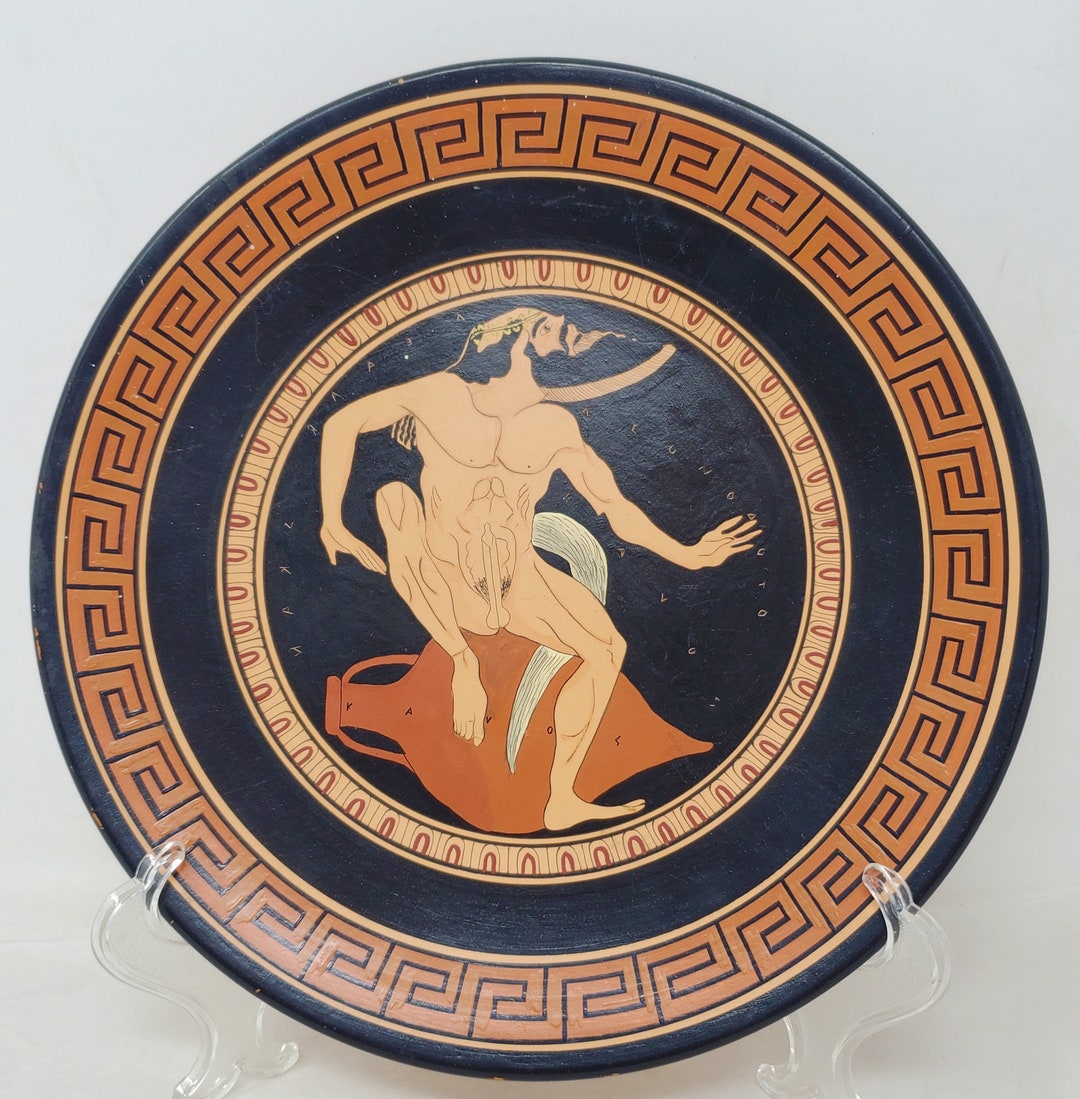 Silen on Amphora 9 Plate Satyr Kylix Detail - Etsy
