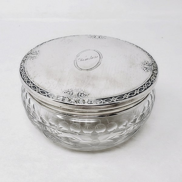 Sterling Powder Jar Etsy