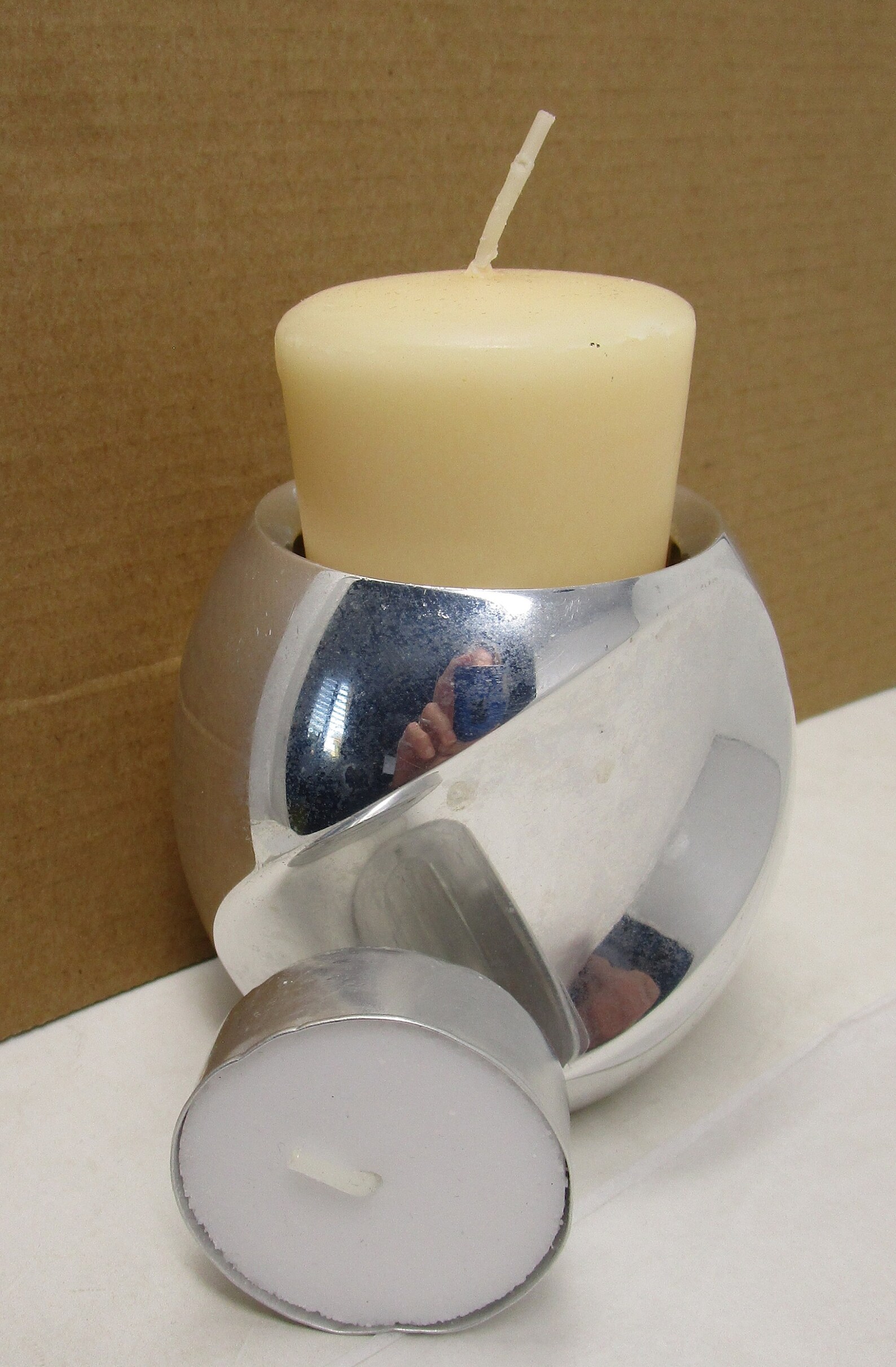 Nambe Twist Votive Candle Holder 6240 Fred Bould 2002 Etsy