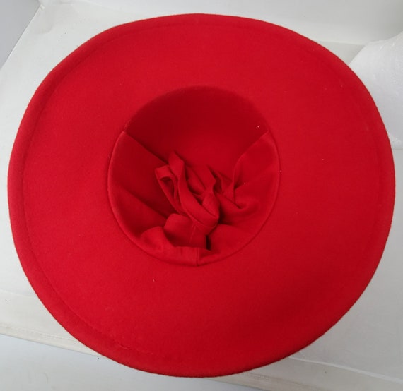 Betmar Street Smart Red Wool Hat with Attached Sc… - image 9