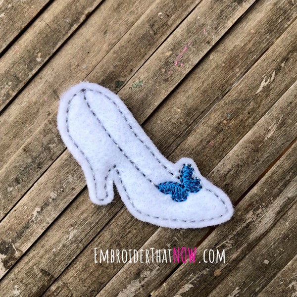 Princess shoe Digital Feltie Embroidery Design File