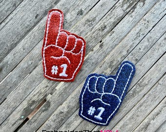 Schaum Finger Rechts und Links Digitale Feltie Stickmusterdatei