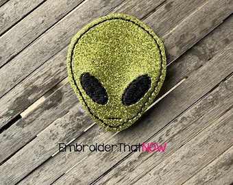 Alien Kopf Digitale Feltie Stickdatei