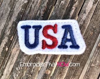 USA Digitale Filzstickerei Stickmusterdatei In The Hoop (ITH)