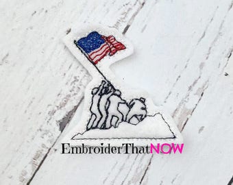 USMC Iwo Jima Feltie Stickdatei