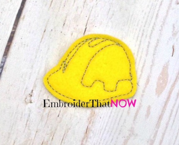 DIGITAL Safety Hat Digital Feltie Embroidery Design File