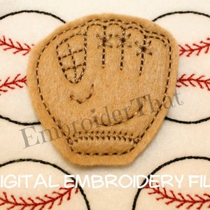 Baseball glove/mitt Digital Feltie Embroidery Design File