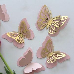 24 handgemaakte vlinders bruiloft decoratie/3D bruids douche vlinder/feestdecoratie/baby/douche verjaardagsfeestje