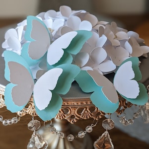 Decoración de mariposa en 3D de Desayuno en Tiffany Decoración de mesa de boda / Despedida de soltera / Decoración de fiesta / Decoración de pared