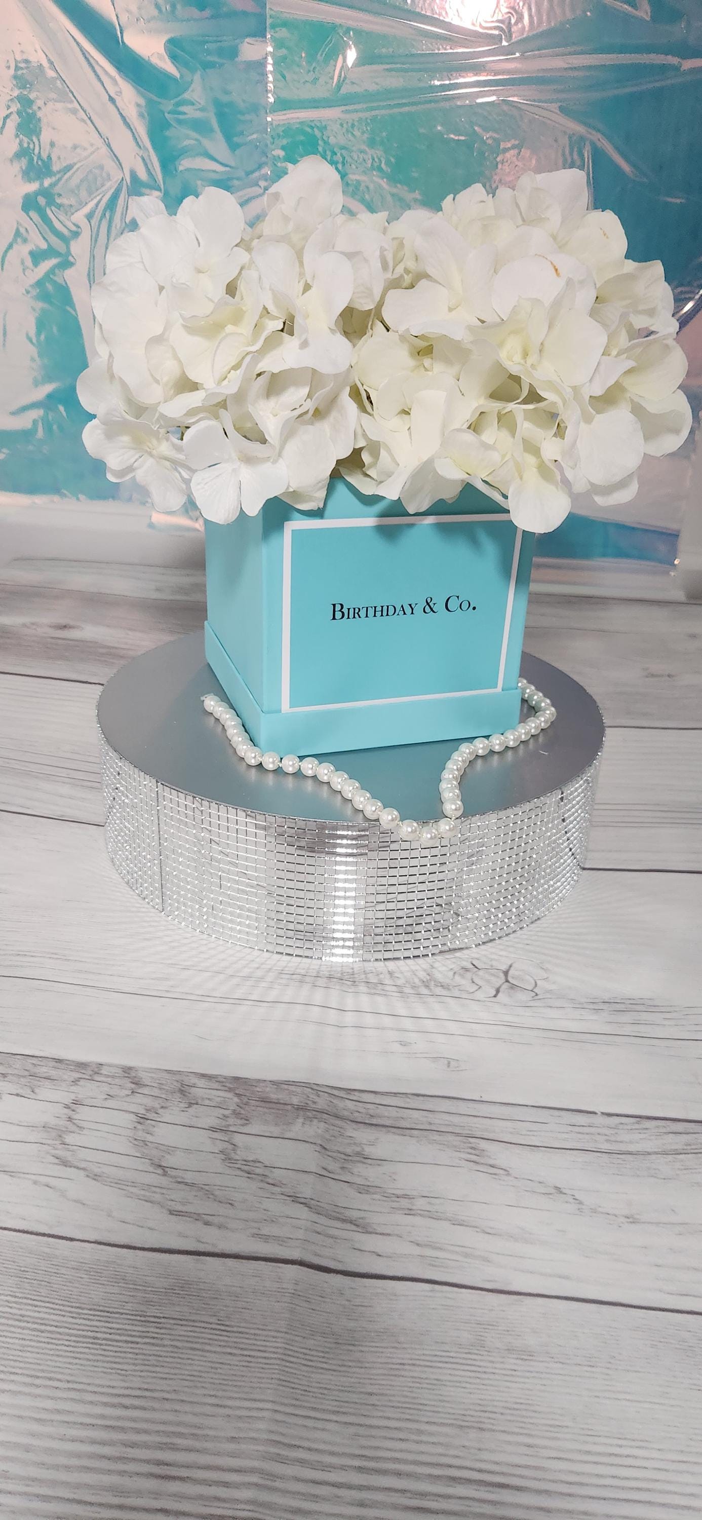 Breakfast at Tiffany Party BOX Centerpiece - Tiffany Mint Box With