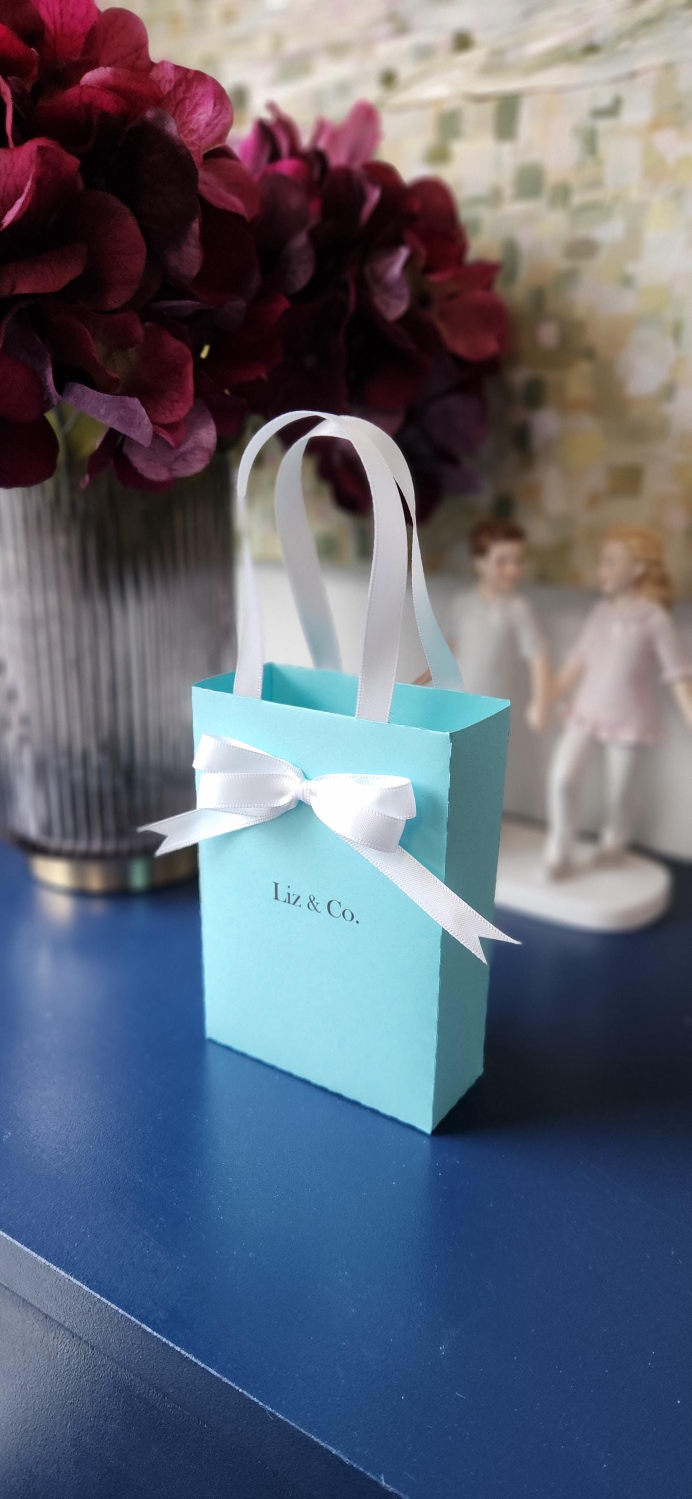 Breakfast at Tiffany Favor Bags | Elegant Goodie Bags With Ribbon
