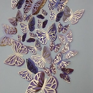 Handgemaakte gemengde grootte vlinders bruiloft decoratie/3D bruids douche vlinder/feestdecoratie/baby/douche verjaardagsfeestje