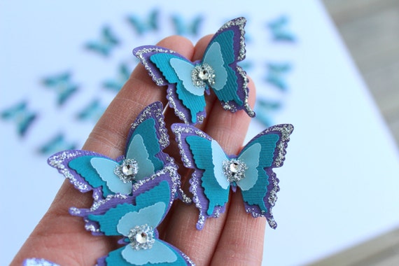 Set Of Elegant Butterflies 3 Layers Wedding Etsy