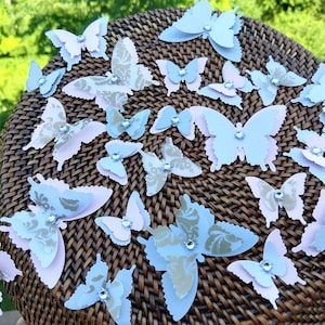 Set van 60 handgemaakte gemengde vlinders bruiloft decoratie/3D bruids douche Butterfly/Party decoratie/baby/douches Birthday Party