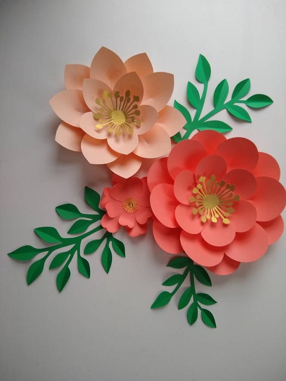 Paper Flowers Decorations for Wall, Nursery Decor, Nepal