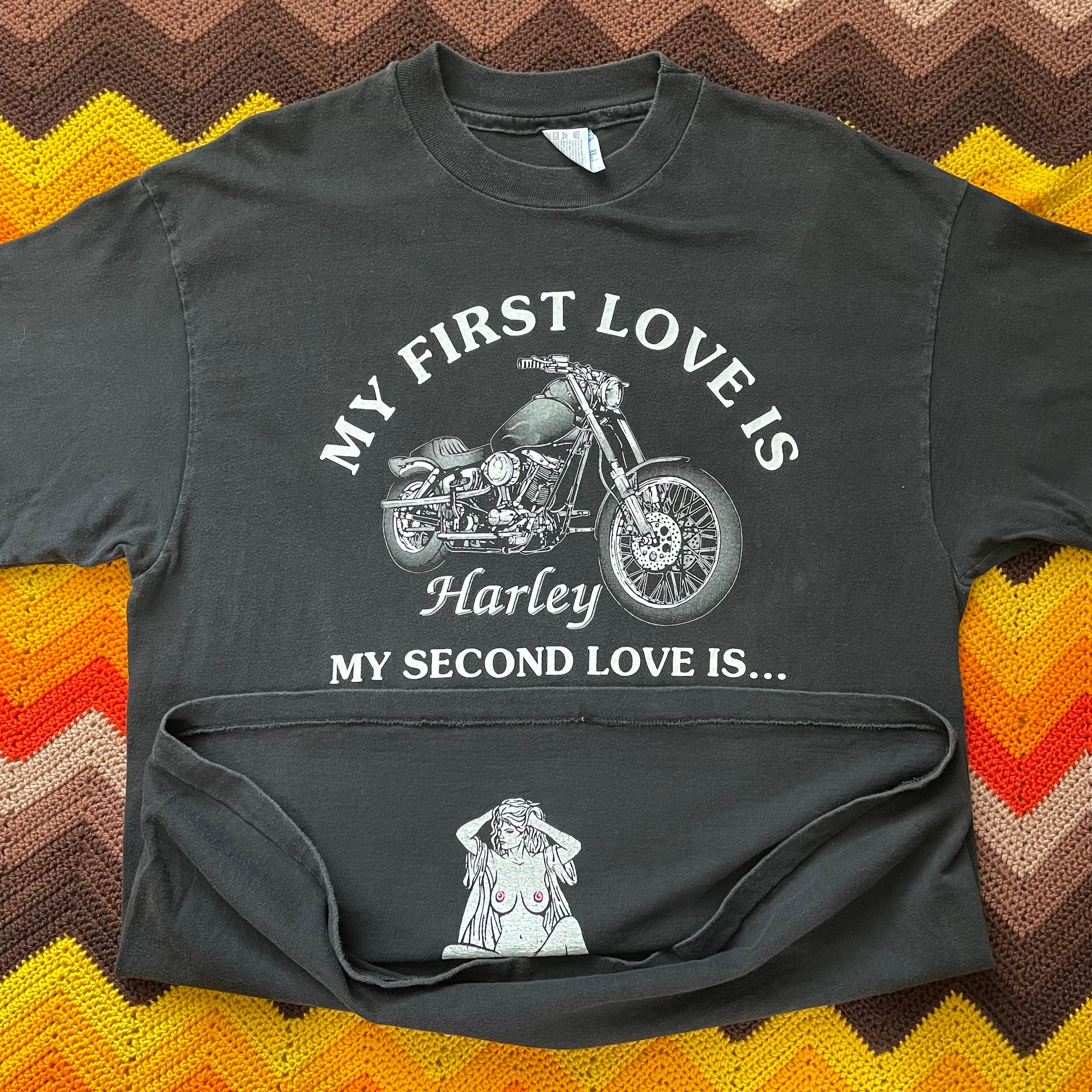 90s Harley Davidson Shirt - Vintage 1990s Vulgar Biker Shirt