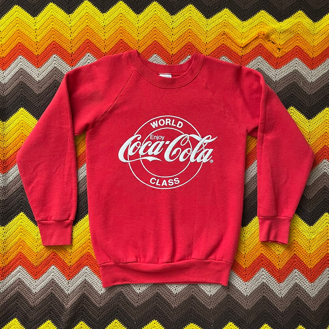 80s Enjoy Coca-Cola Sweatshirt Vintage 1980s Coke Logo Red | Etsy