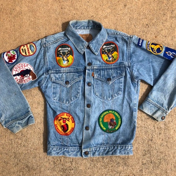 levi jacket with patches