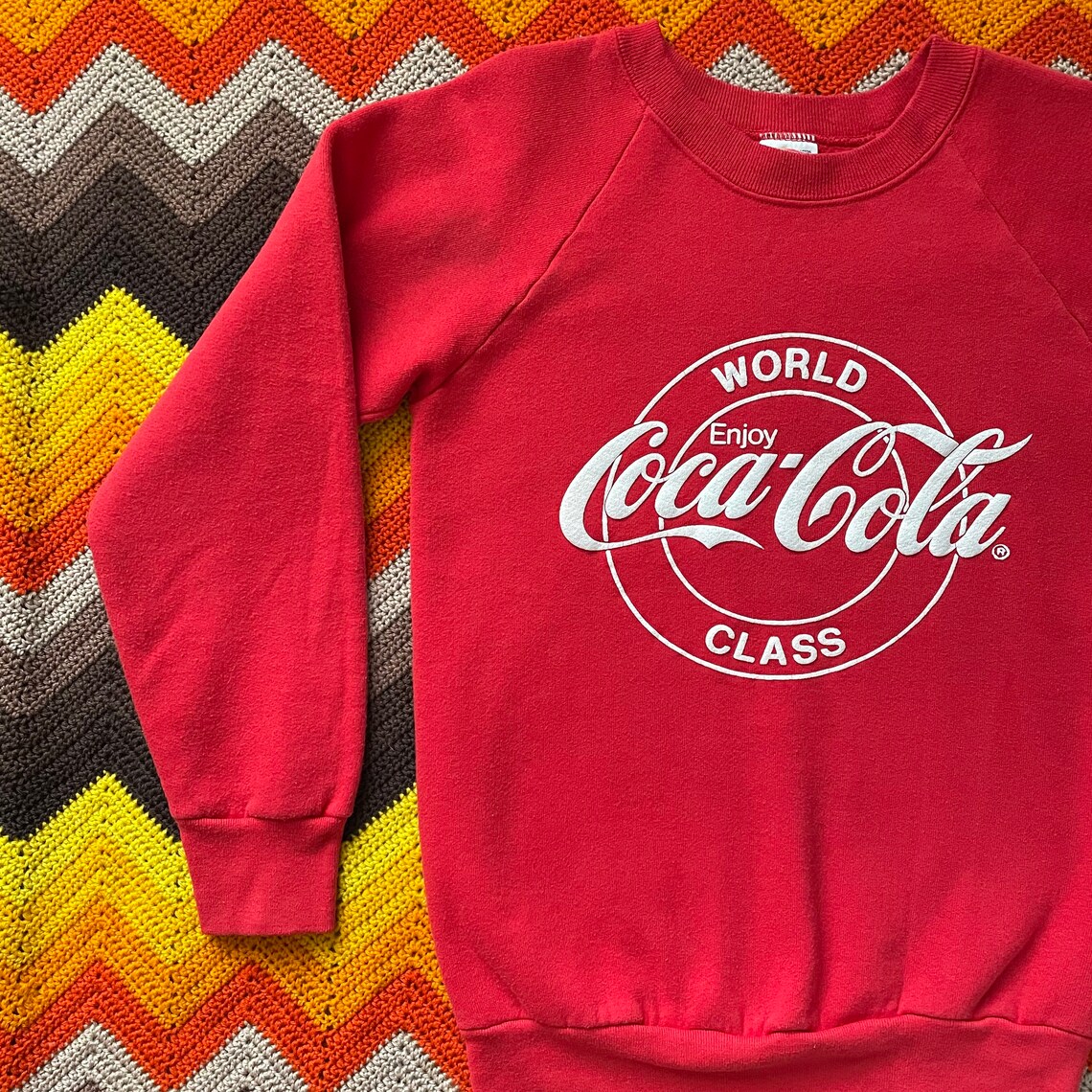 80s Enjoy Coca-Cola Sweatshirt Vintage 1980s Coke Logo Red | Etsy