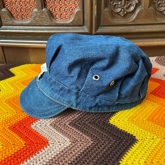 50s Liberty Overalls Denim Hat - Vintage 1950s Un… - image 4