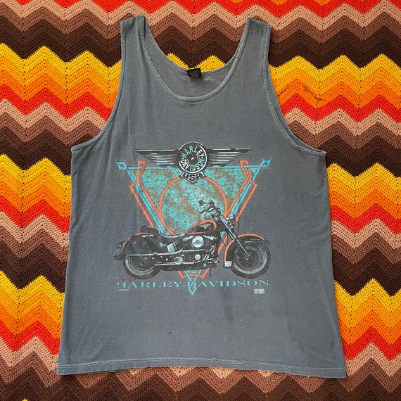 90s Harley Davidson Motorcycles Tank Top - Vintag… - image 1