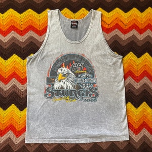 00s Harley Davidson Sturgis Tank Top - Vintage 2000s Black Hills Motorcycle Rally - Size Large - Bald Eagle - Deadwood South Dakota Shirt