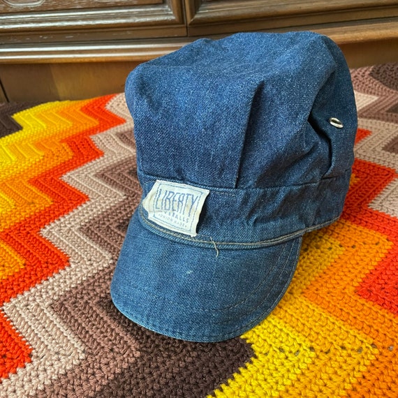 50s Liberty Overalls Denim Hat - Vintage 1950s Un… - image 5