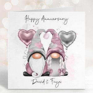 Carte d'anniversaire de mariage nain personnalisée, carte de mariage nain, carte d'anniversaire, cadeau d'anniversaire, carte d'anniversaire pour papa et maman