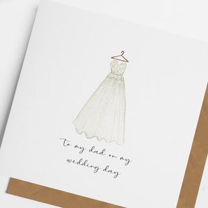 Carte pour mon père le jour de mon mariage, carte pour papa le jour du mariage, père de la mariée, père du marié, carte pour papa, carte de mariage