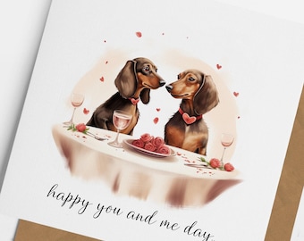 Sausage Dog Wedding Anniversary Card, Dachshund Anniversary Card, Anniversary Card For Husband, Anniversary Gift, Anniversary Card for Wife