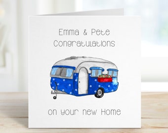 Personalised Congratulations On Your New Home Caravan Card,  New Caravan , New Home, Caravan Gifts, First Caravan Card, Caravan Keepsake